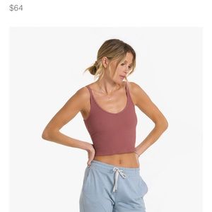 Terracotta rib crop tank from vuori